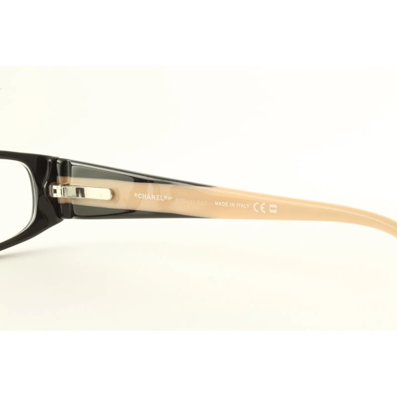 Very Rare Authentic Chanel 3122 c.943 53mm Black Beige Glasses Frames Italy - Picture 11 of 13